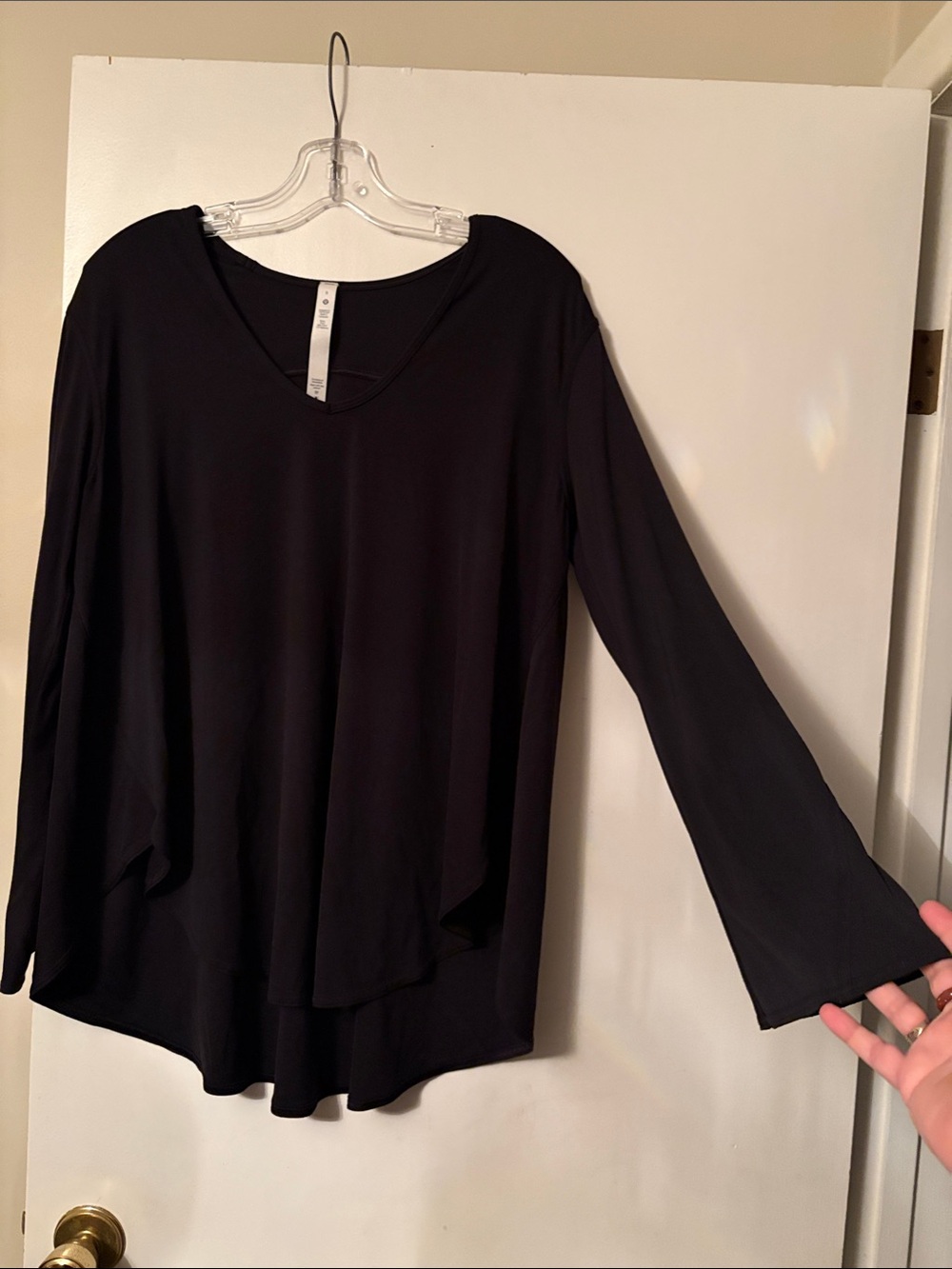 lululemon athletica Black V-Neck Long Sleeve Top